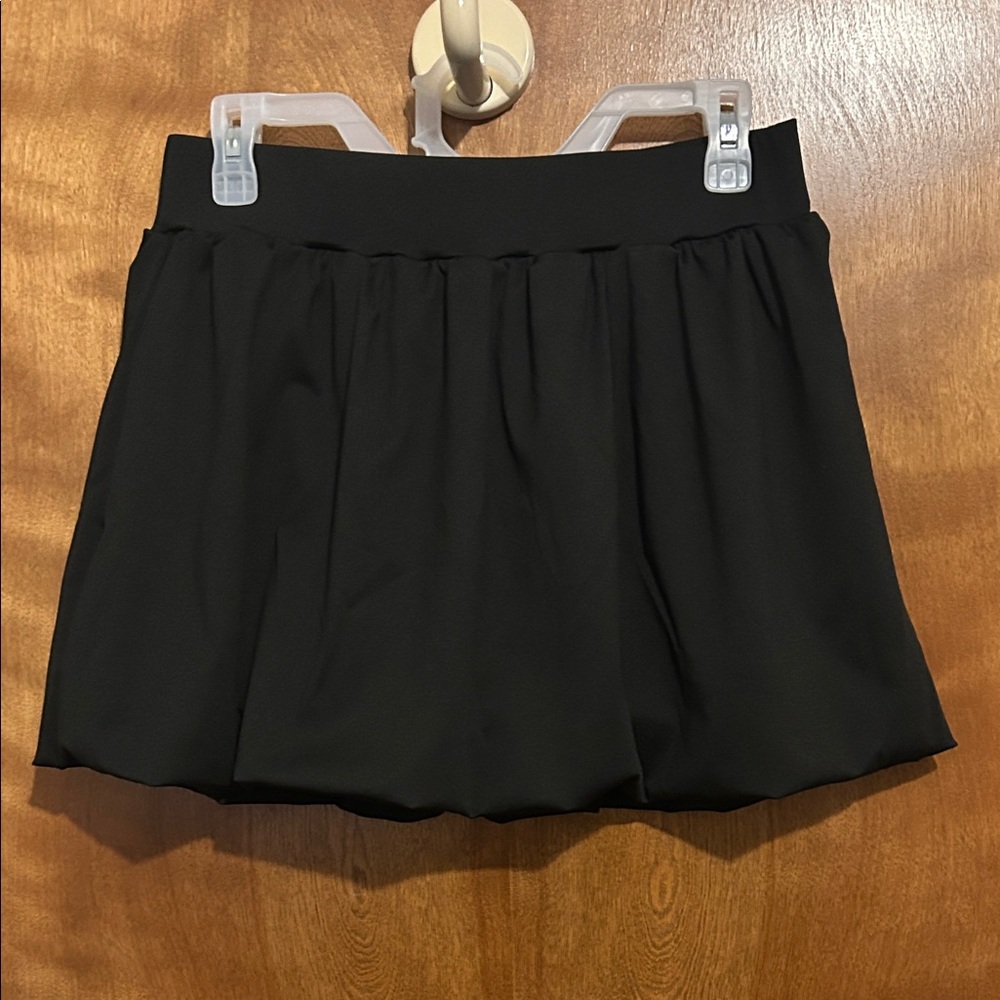 Black Pleated Tennis Skirt